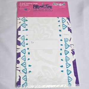 Vtg Pentech Primitive Prints Self Mailing Cards & Seals, 15 Count, 33084, New